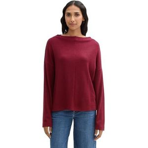 TOM TAILOR Sweat-shirt pour femme, 35930 - Rouge profond, L