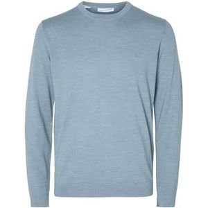Selected Homme Pull en tricot Slhtown Merino Coolmax Knit Crew Noos pour homme, Blue Shadow., M