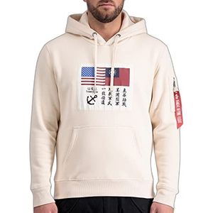 ALPHA INDUSTRIES USN Blood Chit Sweat à capuche unisexe pour adulte, Blanc (Jet Stream White), M