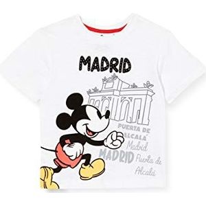 Cerdá Camiseta Manga Corta Mickey T-shirt, jongens, wit (Blanco C01), 4 jaar, wit (Blanco C01)
