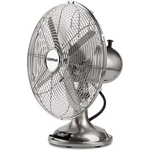 G3Ferrari Tafelventilator, diameter schep 30 cm, 3 snelheden, metalen behuizing, horizontale rotatie, 35 watt, gesatineerd