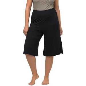 Ulla Popken Bermuda pour femme grandes tailles grandes tailles grande taille jambe droite taille élastique 818539, Noir, 44-46