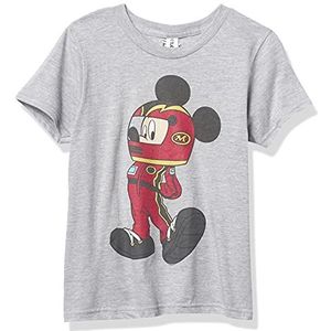 Disney T-shirt Mickey Mouse Race Car Driver Outfit Boys grijs gemêleerd Athletic XS, Athletic grijs gemêleerd
