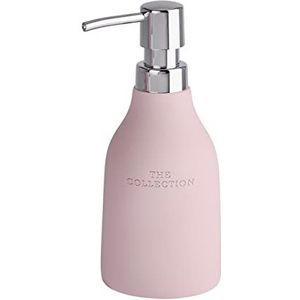 WENKO The Collection roze zeepdispenser - Vloeibare zeepdispenser Inhoud: 0,33 l, Polyresin, 8 x 18,5 x 9 cm, Roze