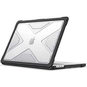 FINTIE Beschermhoes compatibel met MacBook Pro 16 inch M1 Pro /M1 Max 2021 (model A2485), robuuste beschermhoes met schokbestendige randen, van TPU, hybride beschermhoes, versterkte bescherming rondom, zwart