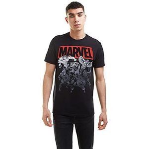 Marvel Comics Collective T-shirt voor heren, zwart.