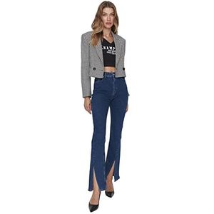 Trendyol Uitlopende jeans voor dames, blauw, 40, Blauw