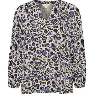 Part Two Mileapw TS Relaxed Fit 3/4 Sleeves T-Shirt Dames, Bluing Leo Print, XXL, Bluing Leo Print