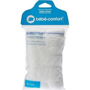 BEBECONFORT Set van 5 rekbare netslips, zwangerschapsslips, wit, 5 stuks