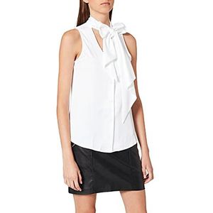 Closet London blouse zonder mouwen met strik voor dames, wit (white N/A)
