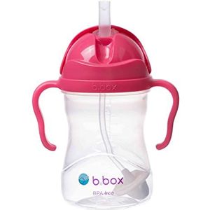 b.box Sippy Cup met gewogen stro en Easy Grip-handgrepen, herbruikbare waterfles voor baby met eenvoudig flip-top deksel