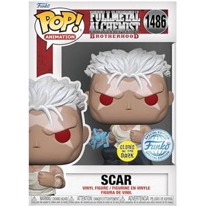 Funko Pop! Animatie: FMA: B - Scar - Gloeien in het donker - Full Metal Alchemist: Brotherhood - Exclusief van Amazon - Vinyl figuur om te verzamelen - Cadeau-idee - Officiële producten