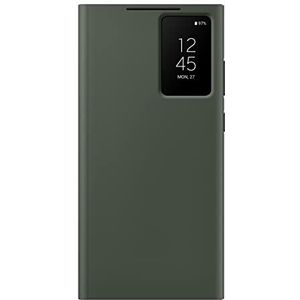 Samsung EF-ZS918CGEGUS Galaxy S23 Ultra S-View portemonneehoesje met kaartsleuf, transparant vingervenster - Amerikaanse versie - EF-ZS918CGEGUS - groen