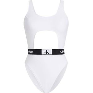 Calvin Klein Coupe One Piece RP Kw0kw02260 Cut Dames, Wit