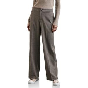 Street One A378535 Damesbroek met brede ruitpatroon, Ashen Maple Beige, Taille 46 / lengte 28