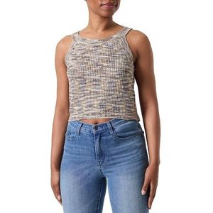 PIECES Pckera SL Cropped Knit Top en tricot pour femme, Bouleau/détail : 004 Multi Clr Yarn, S
