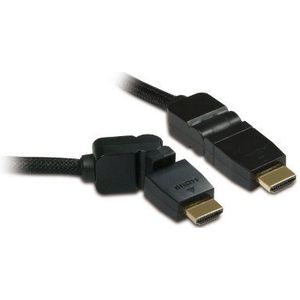 Metronic 419301 HDMI-kabel, 4 K, drievoudig afgeschermd, 360 graden gevlochten mantel, 1,5 m