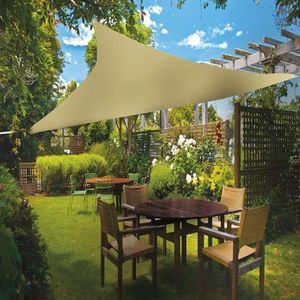 Athene Zonnezeil, 3 x 3 m, driehoekig, voor de tuin, katoen, polyester, bruin