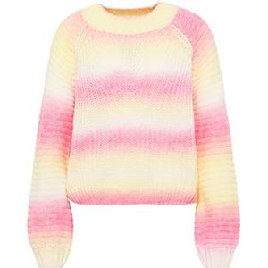 myMo gebreide trui voor dames, geel, roze, meerkleurig