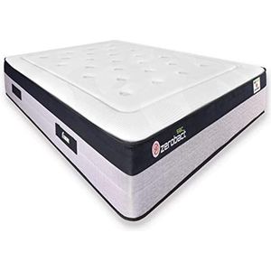 Matnature Zerobact Sac Matras van visco-elastische veren, hoge sterkte en aanpassingsvermogen, premium kwaliteit, hoogte 30 cm, antislip en antibacterieel, 140 x 200 cm
