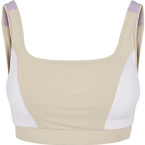 Urban Classics Vrouwen BH Color Block Bra, Softseagrass/wit/lilac