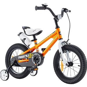 Royal Baby Freestyle Kinderfiets voor jongens en meisjes, met handrem en terugtraprem, oranje, 12 inch