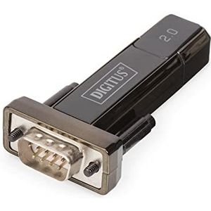 DIGITUS USB naar seriële adapter RS232 converter USB 2.0 type-A naar DSUB 9M FTDI chipset 80cm verlengkabel