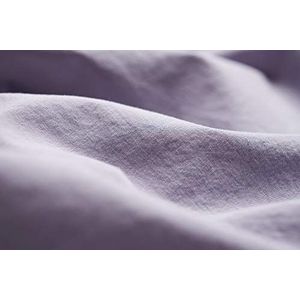 L1NK STUDIO Hoeslaken, 90 cm (90 x 200 x 35 cm), 100% percal, aantal draden 200, lavendel