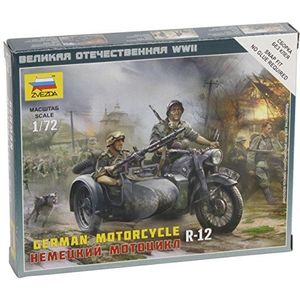 Zvezda - Z6142 - Model - Side Car Duits R-12 - Schaal 1:72