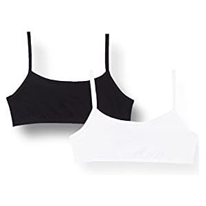 Schiesser Bustier voor meisjes, bustier, spaghettibandjes, bustier, bustier, biologisch katoen, 95/5, Veelkleurig 1