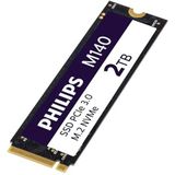 PHILIPS M.2 M140 interne harde schijf - NVMe PCIe Gen3 2TB (2280) voor desktops en laptops, voor grafische en videobewerking, games, weergave 3500 MB/s,
