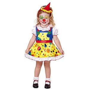 Widmann - Kinderkostuum clown, jurk, minhoed, carnaval, themafeest
