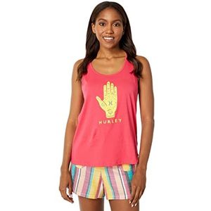 Hurley Handsy Tanktop voor dames, washed racerback, Azalea