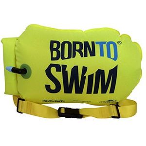 BornToSwim Boje droog- en zwemringtas voor open water- en zwembaden, fluorescerend groen, 64 x 30 x 0,05 cm