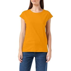 Build Your Brand Dames T-shirt Extended Shoulder, Paradijs Oranje
