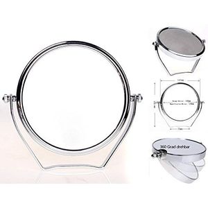 HIMRY Designed KXD3102-5x KX_TKD3102-5x dubbelzijdige make-upspiegel, diameter 14,7 cm, verchroomd