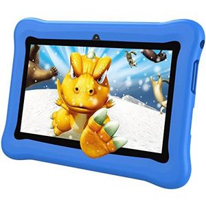 MASKJET Tablet voor kinderen, 7 inch, HD-display, Android 11, tablet voor peuters, kindertablet met wifi, bluetooth, dubbele camera voor kinderen, tablet 2 GB + 16 GB kinderbeveiliging (blauw)