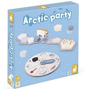 Janod - Arctic Party – gezelschapsspel voor kinderen – thema ijsbeer – bordspel van hout en karton – 2 tot 6 spelers – FSC-gecertificeerd – vanaf 4 jaar, J02469