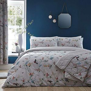 Dreams & Drapes Mansfield Beddengoedset, 52% polyester, 48% katoen, grijs, super kingsize beddengoed