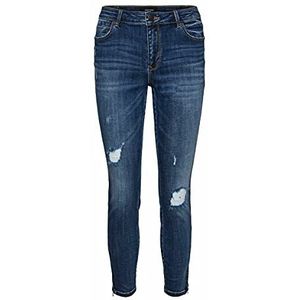 Vero Moda VMTILDE Mr S Enkelrits DSTR J LI355 Noos Jeans, Medium Blue Denim, XXS/30 Dames, Medium Blue Denim, XXS, Medium Blue Denim