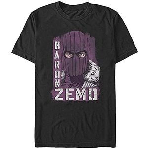 Marvel Falcon and The Winter Soldier-Named Zemo Organic T-shirt met korte mouwen, zwart, S, SCHWARZ