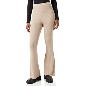 Urban Classics Bootcut leggings voor dames met ribgebreid, Taupe