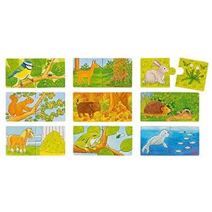 GOKI 57464 Mini-puzzel, motief: Wer voedt, meerkleurig