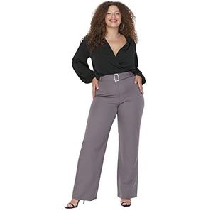 Trendyol TBBAW23AR00016/Antrasit Pantalons, Anthracite, 50 Femme