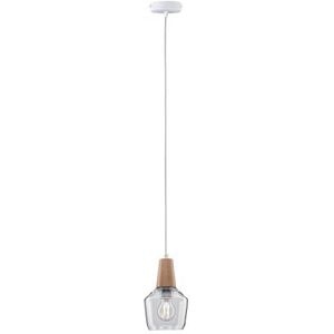 Paulmann Neordic Ylvie 79745 hanglamp voor E27, 230 V, transparant/hout