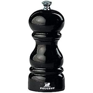 Peugeot - Paris Manual Salt Mill - Verstelbare Grinder - Beukenhout, Gloss Black, 12 cm