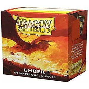 Dragon Shield Dual Ember Alaric Revolution Kindlerh (oranje) 100 CT matte hoezen in standaardformaat - gladde en duurzame MTG-kaarthoezen - compatibel met Pokémon- en