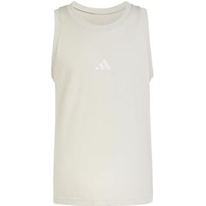 adidas Homme ESSENTIALS SMALL LOGO SINGLE JERSEY TANK TOP, wonder alumina/white, S