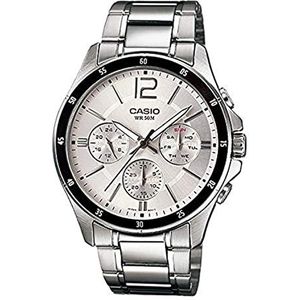 Casio Elegant horloge MTP-1374D-7A, wit, klassiek, Wit., Klassiek