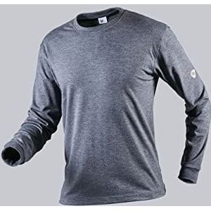 BP 2421-871-54-XS Unisex T-shirt met ronde hals en gebreide riem 72 200.00 g/m² blauw grijs XS